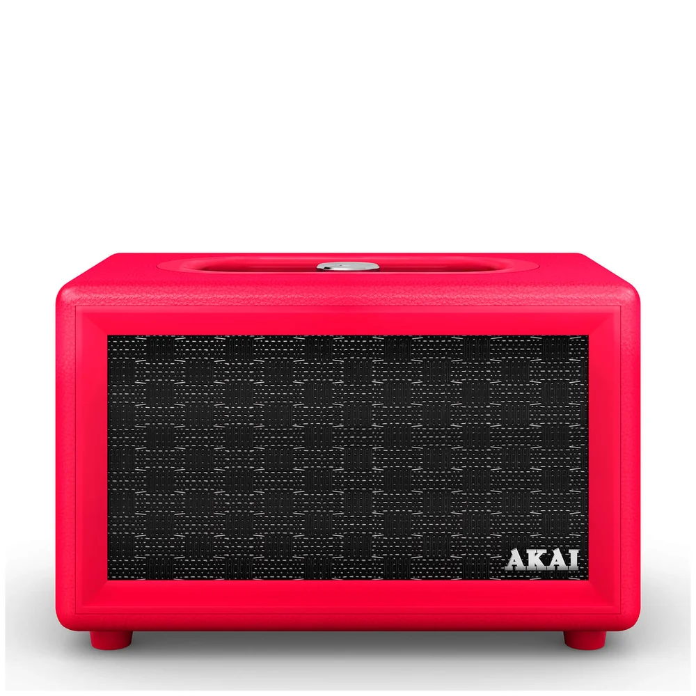 Akai Retro Bluetooth Speaker (2 x 12.5W) - Red Bild 1
