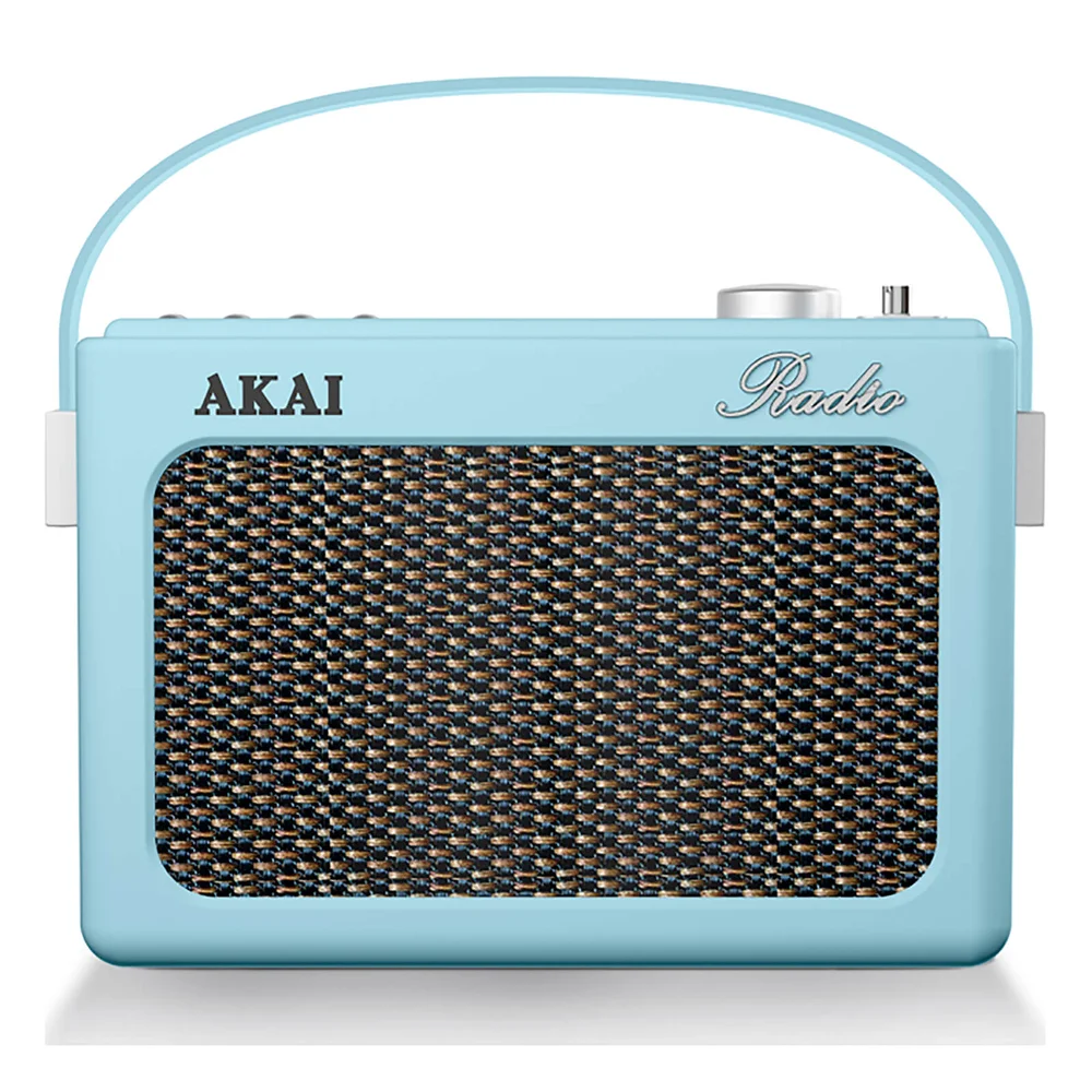 Akai Retro Vintage Portable Wireless DAB Radio with LCD Screen - Blue Bild 1