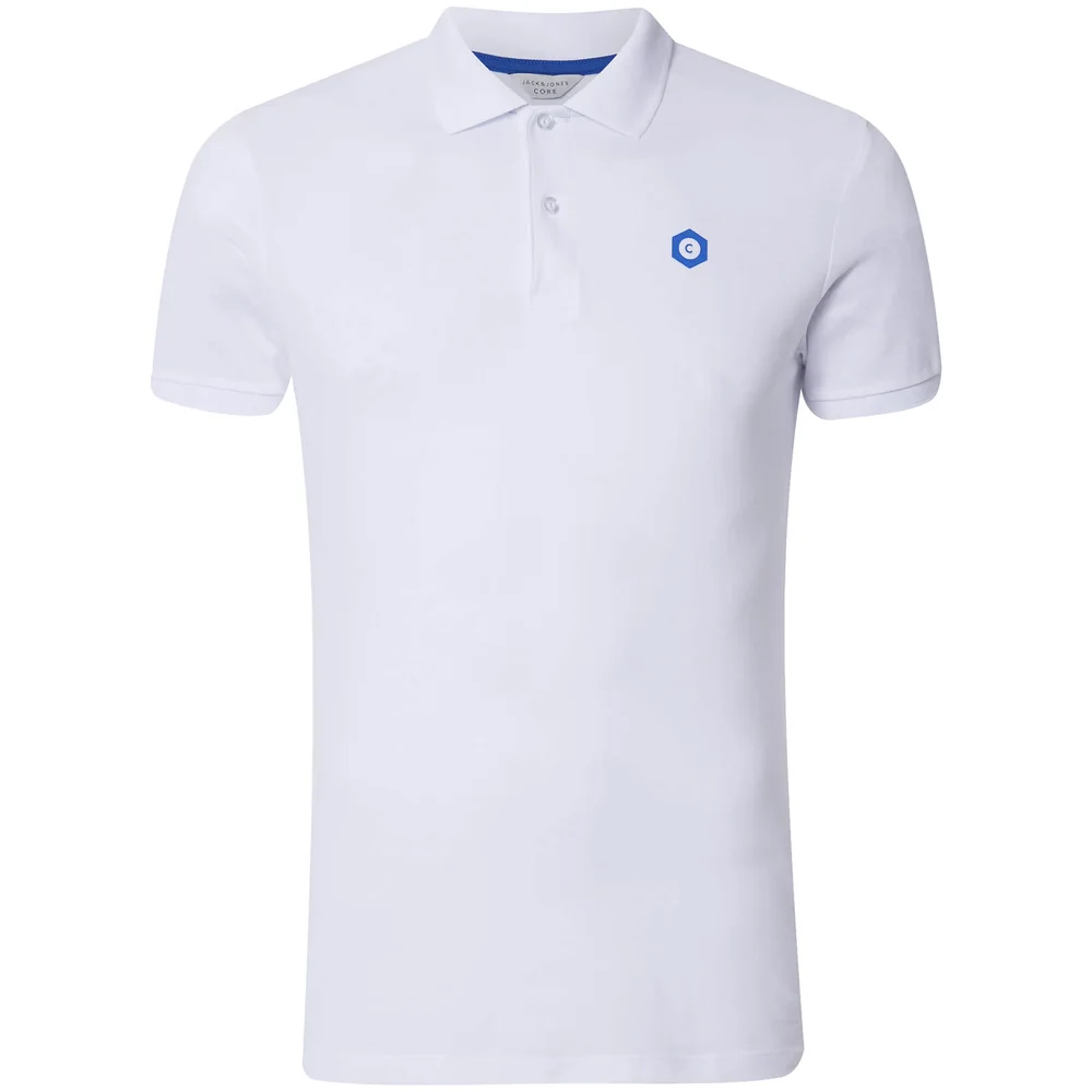 Jack & Jones Core Men's Booster Logo Polo Shirt - White - S - Weiß Bild 1
