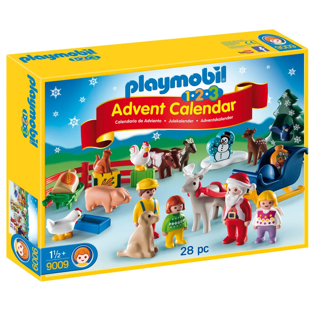 Playmobil 1.2.3 Adventskalender Weihnacht auf dem Bauernhof (9009) Bild 1
