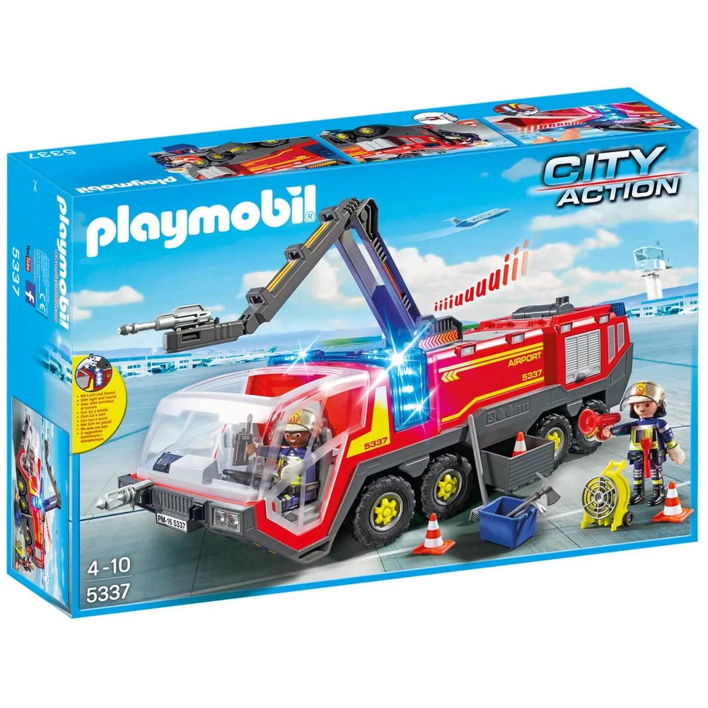 Playmobil City Action Flughafen-Feuerwehrauto mit Licht und Sound (5337) Bild 1