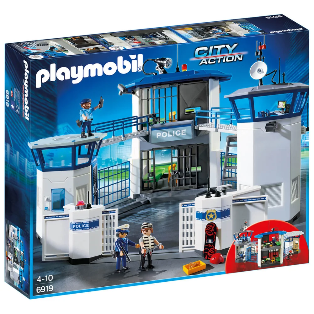 Playmobil int. polizei kommandozentrale mit gefaengnis (6919) Bild 1