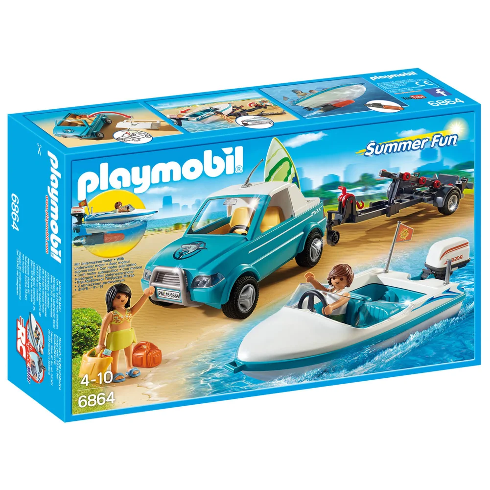 Playmobil Surfer Pickup mit Speedboot und Unterwassermotor (6864) Bild 1