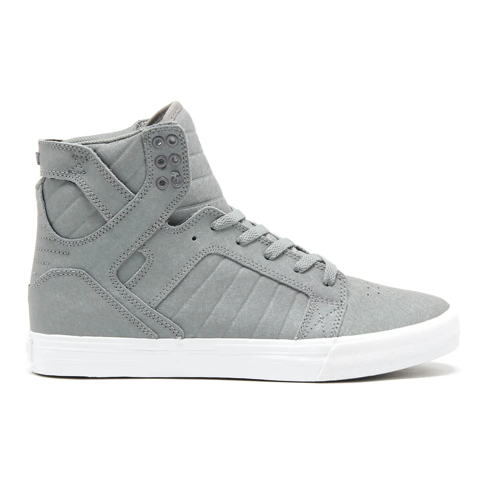Supra Men's Skytop High Top Trainers - Grey Fiberglass/White - UK 7/EU 41 - Grey/White Bild 1