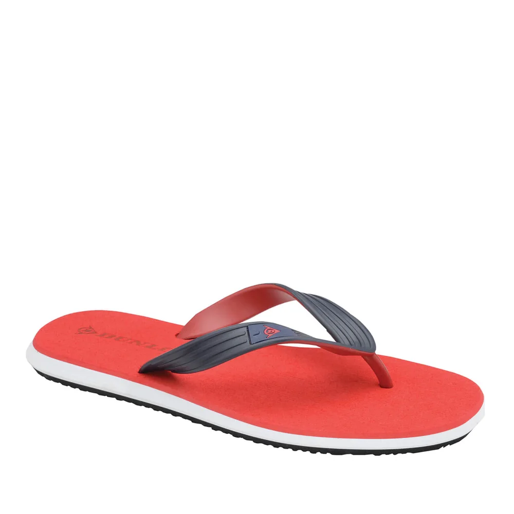 Dunlop Men's Toe Post Flip Flops - Red - UK 8/EU 42 - Rot Bild 1