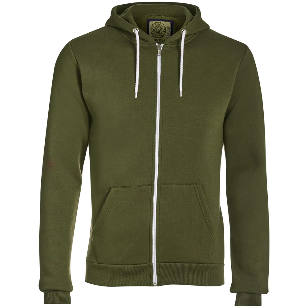 Advocate Men's Berkley Zip Through Hoody - Khaki - S - Grün Bild 1