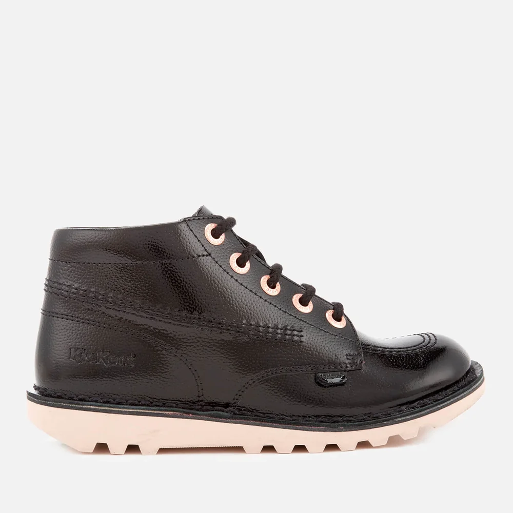 Kickers Kids' Kick Hi Patent Boots - Black/Rose Gold - 3 Bild 1