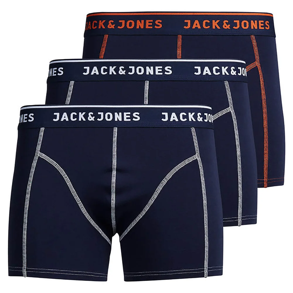 Jack & Jones Men's Matt 3 Pack Boxers - Navy - S - Blau Bild 1