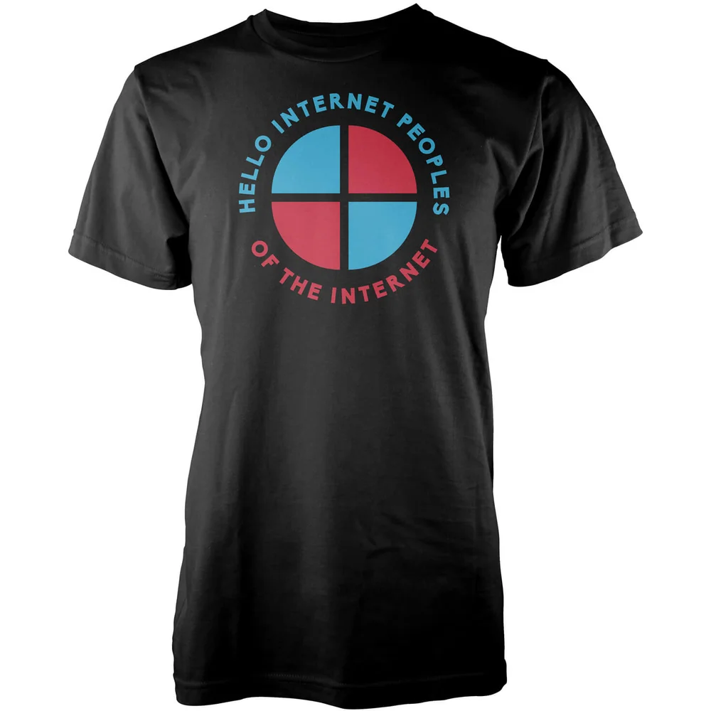 Taurtis Circle Hello Internet Peoples Mens T-Shirt - S Bild 1