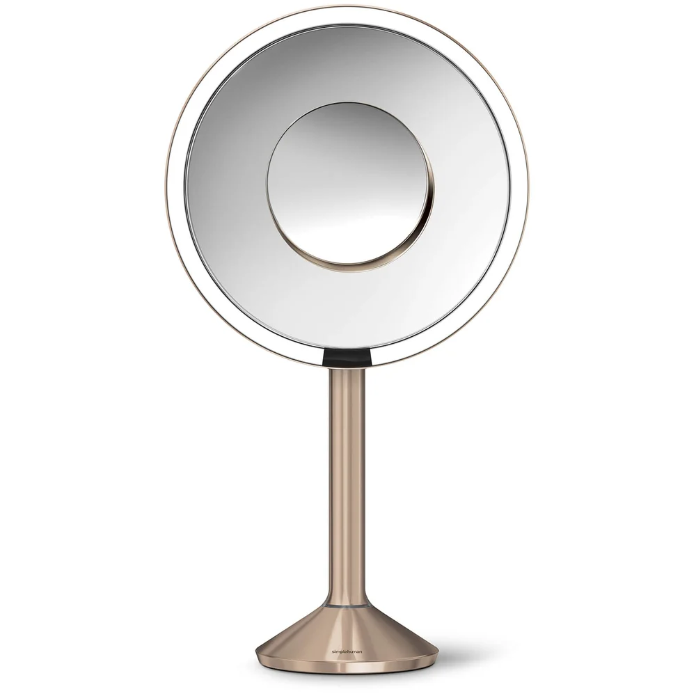simplehuman Stainless Steel Rechargeable Pro 5x Plus 10x Magnification Sensor Mirror - Rose Gold 20cm Bild 1