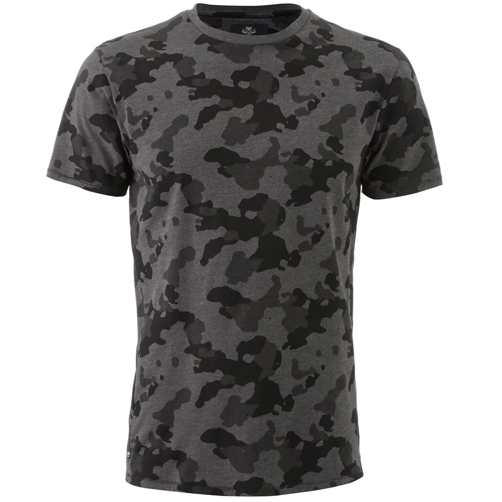 Threadbare Men's Felton Camo T-Shirt - Charcoal - S - Grau Bild 1