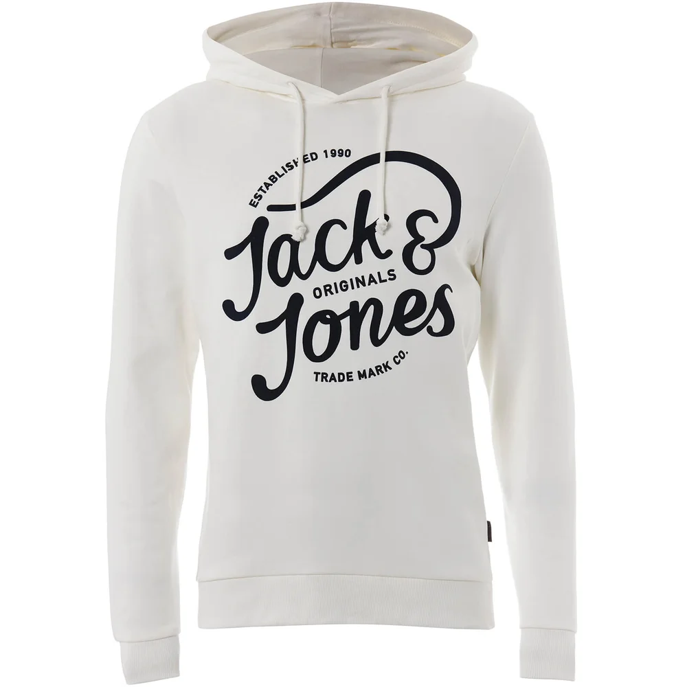 Jack & Jones Originals Men's Jolly Hoody - Cloud Dancer - S - Weiß Bild 1