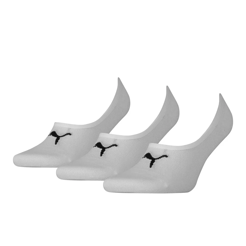 Puma Men's 3 Pack Footie Socks - White - UK 6-8 - Weiß Bild 1