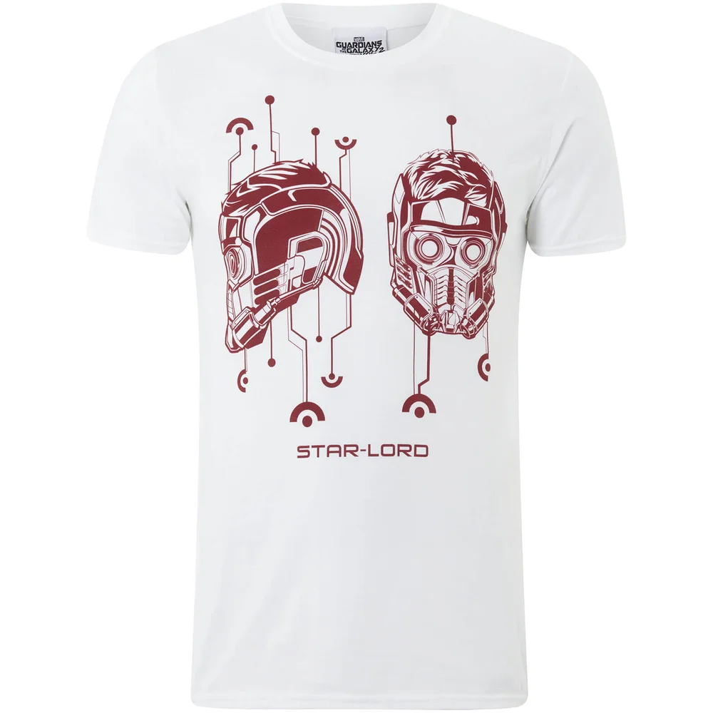 Marvel Männer Guardians of the Galaxy Vol. 2 Star Lord Red Insignia - Weiß - S - Grau Bild 1