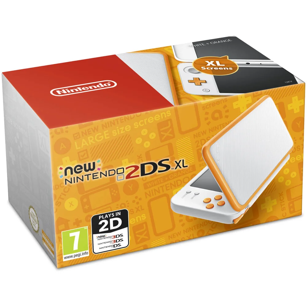 New Nintendo 2DS XL White and Orange Bild 1