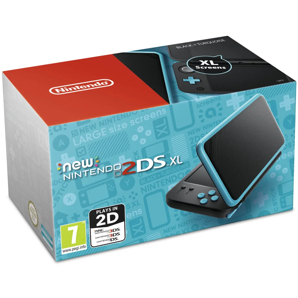 New Nintendo 2DS XL Black and Turquoise Bild 1