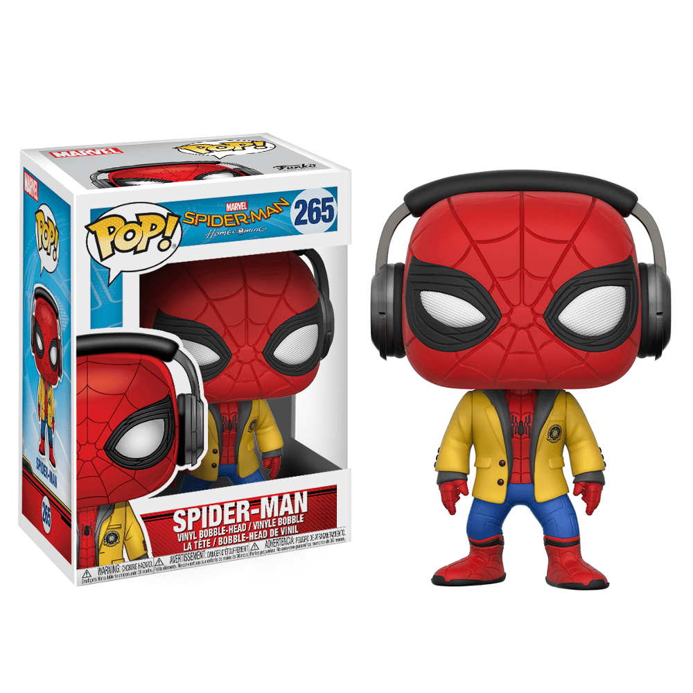 Spiderman Home Coming Spiderman mit Kopfhörern Pop! Vinyl Figur Bild 1
