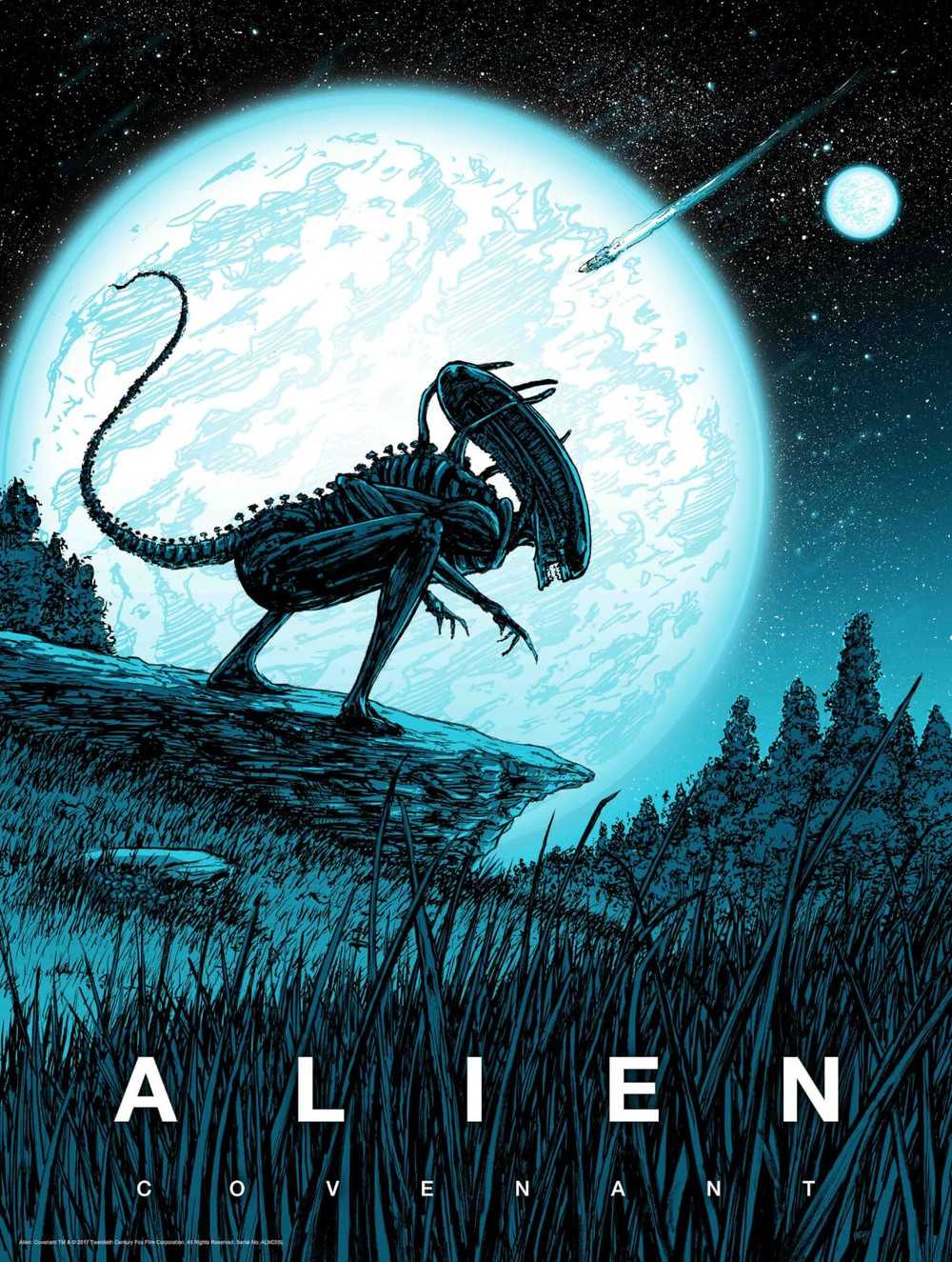 Alien Covenant von Barry Blankenship mit einer im Dunklen leuchtenden Schicht - Zavvi Exklusiv limitierte Auflage Bild 1