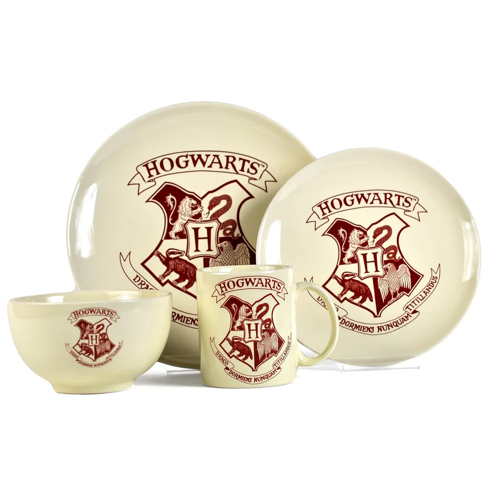 Harry Potter Hogwarts Crest 4 Piece Dinner Set Bild 1