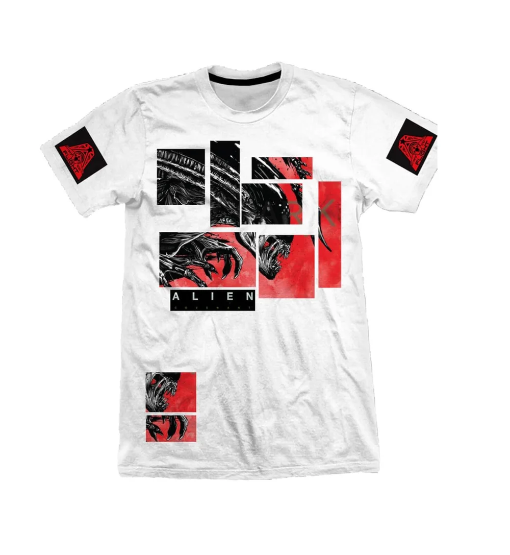 Alien Covenant Abstract Men's White T-Shirt - S - Weiß Bild 1