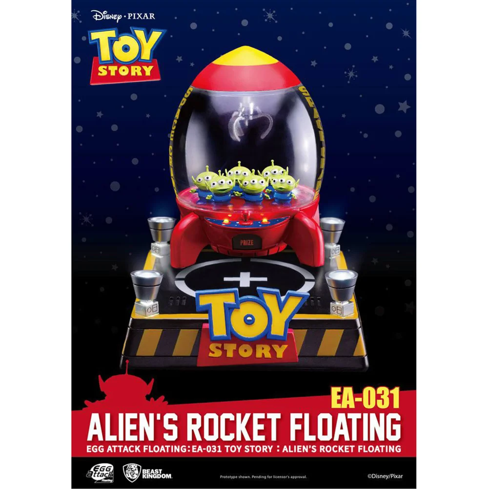 Beast Kingdom Disney Toy Story Egg Attack Alien's Floating Rocket Model with Light up Function 18cm Bild 1