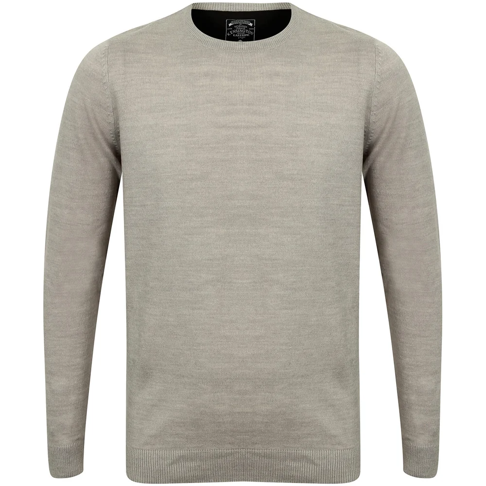 Kensington Men's Basic Crew Neck Jumper - Light Grey Marl - M - Grau Bild 1
