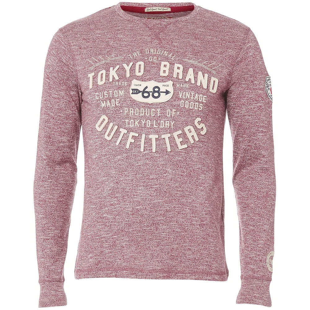 Tokyo Laundry Men's Timperley Jersey Long Sleeve Top - Oxblood - S - Rot Bild 1