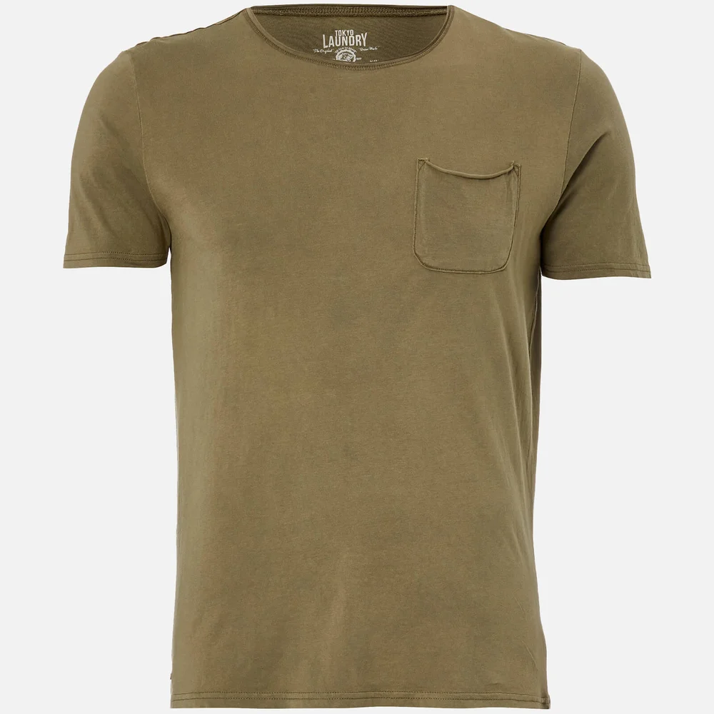 Tokyo Laundry Men's Hella Cotton Jersey T-Shirt - Burnt Olive - S - Grün Bild 1