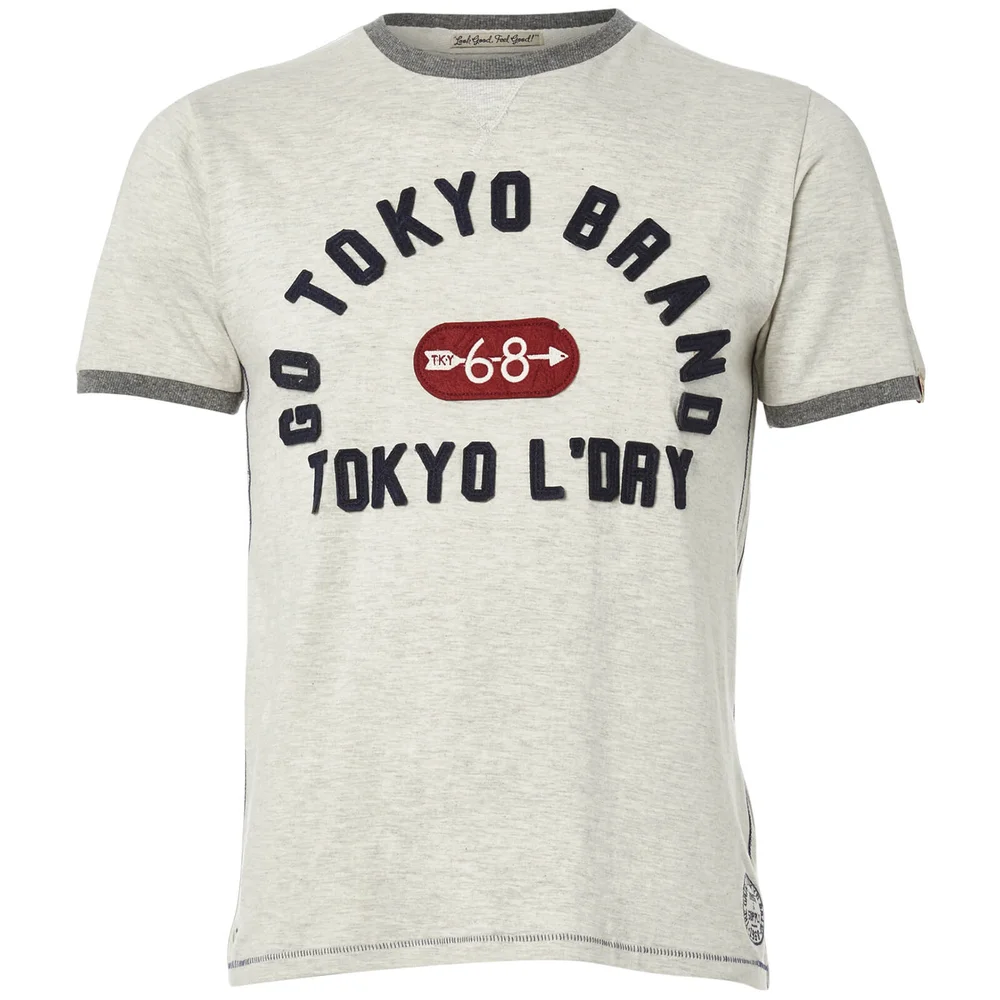Tokyo Laundry Men's Winterfield Jersey T-Shirt - Oat Grey Marl - S - Grau Bild 1