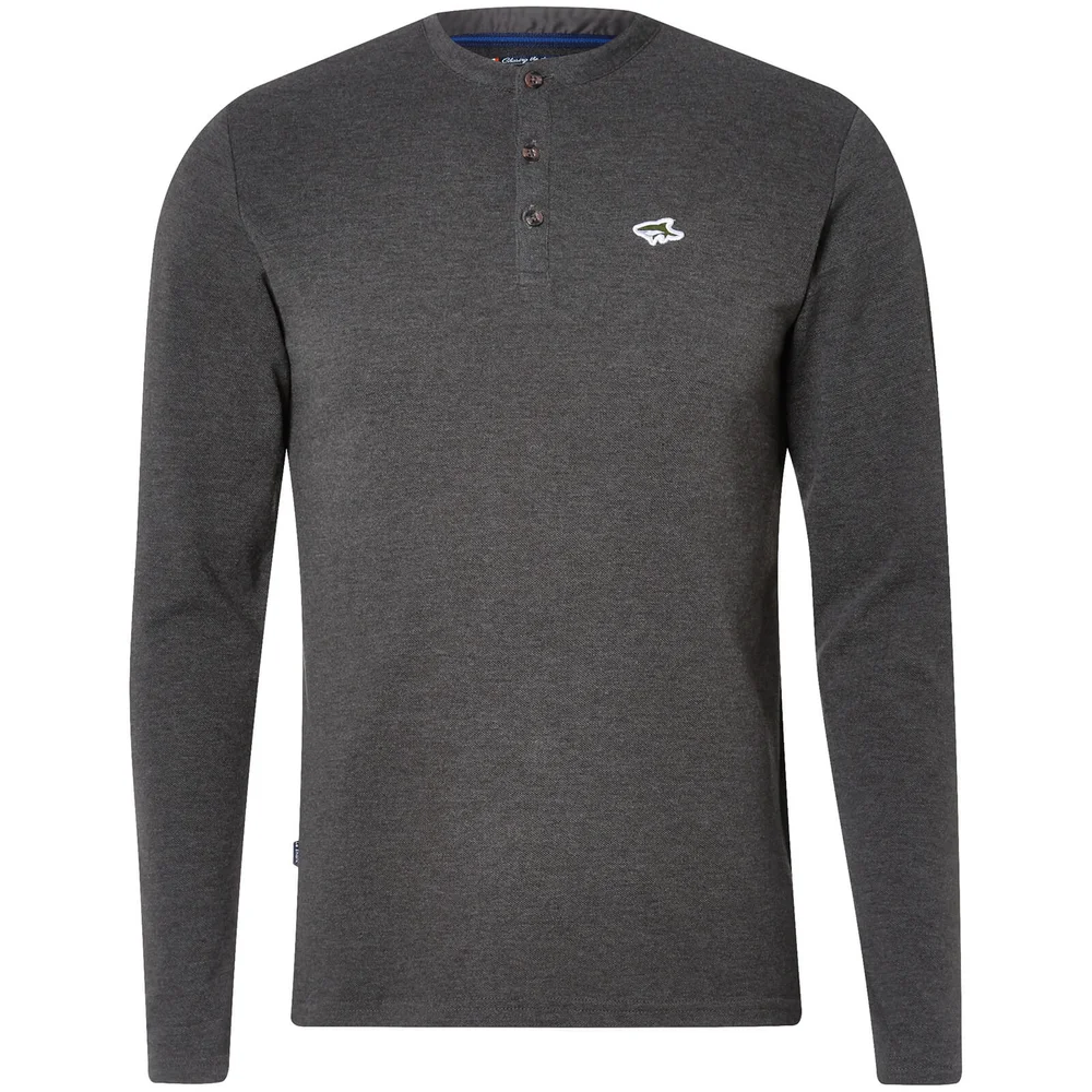 Le Shark Men's Highbury Buttondown Long Sleeve Top - Charcoal Marl - S - Grau Bild 1