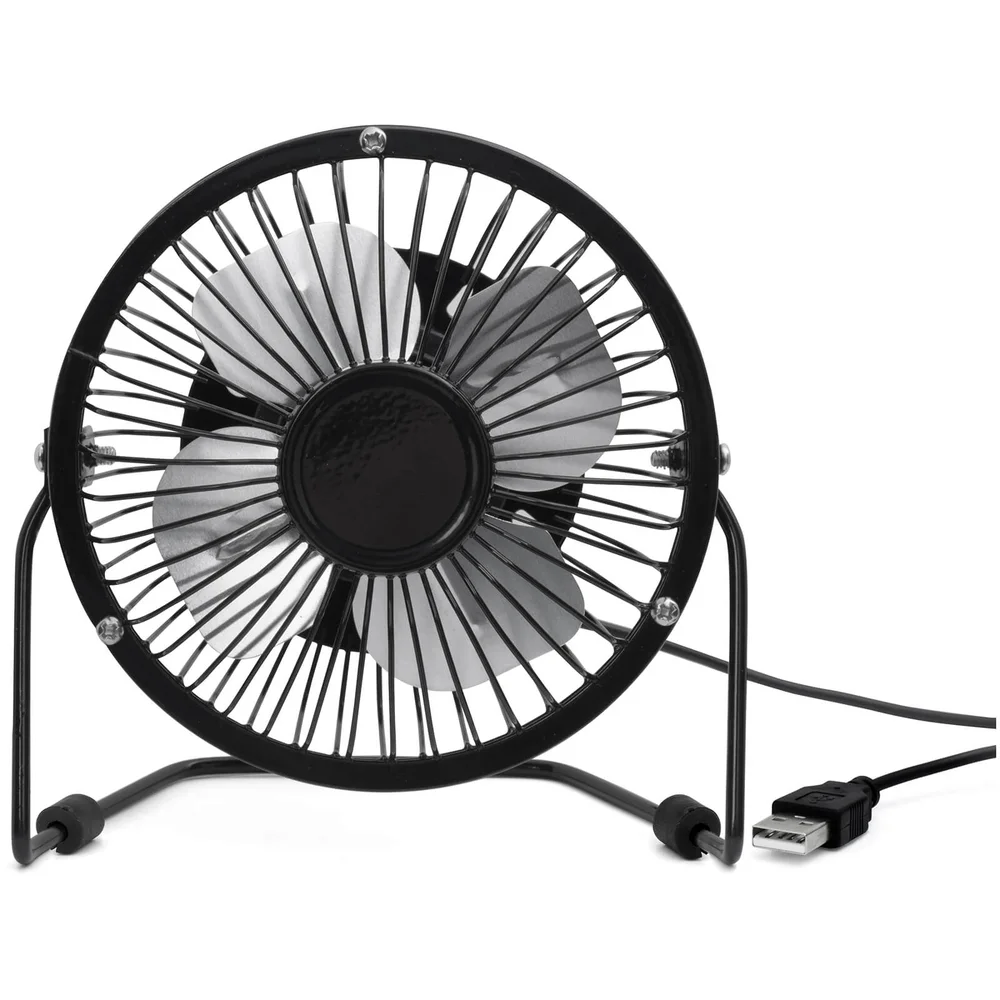 USB Metal Desk Fan - Black Bild 1