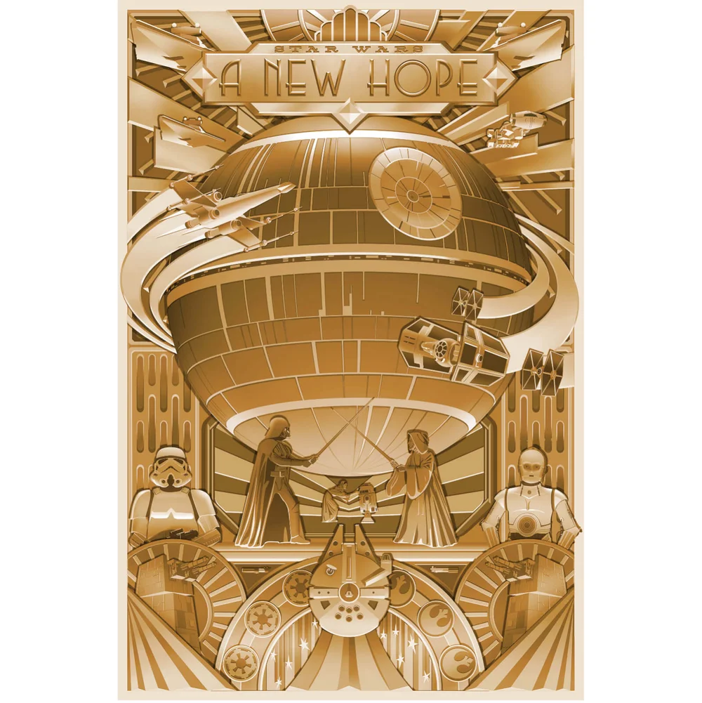 Star Wars: A Shiny New Hope - Zavvi UK Exklusives Fine Art Limited Edition Druck - Von ACME Archives Künster Steve Thomas Bild 1
