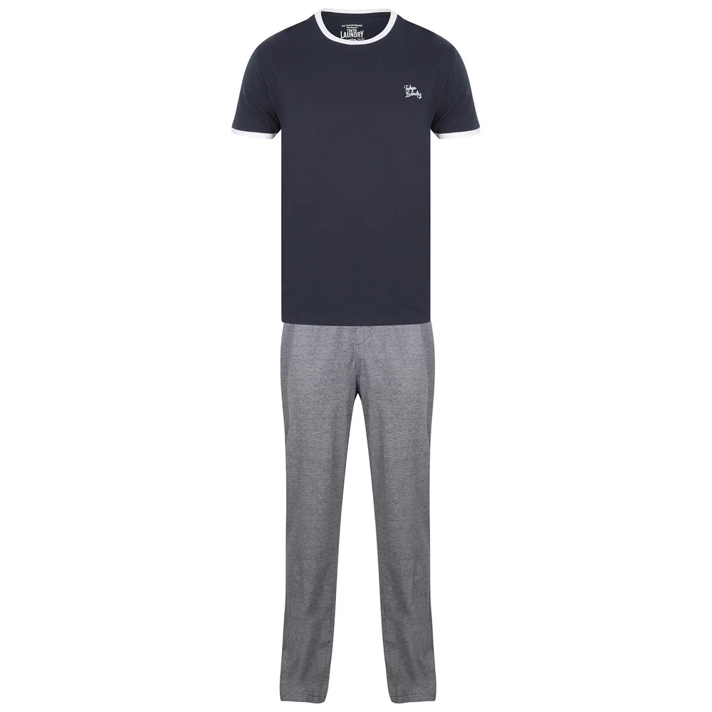 Tokyo Laundry Men's Ivor Pyjama Set - Midnight Blue - S - Blau Bild 1