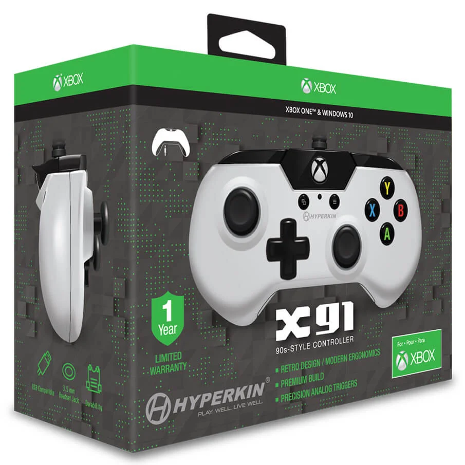 Licensed X91 90's Style Controller XBOX 1 & PC Controller - White Bild 1