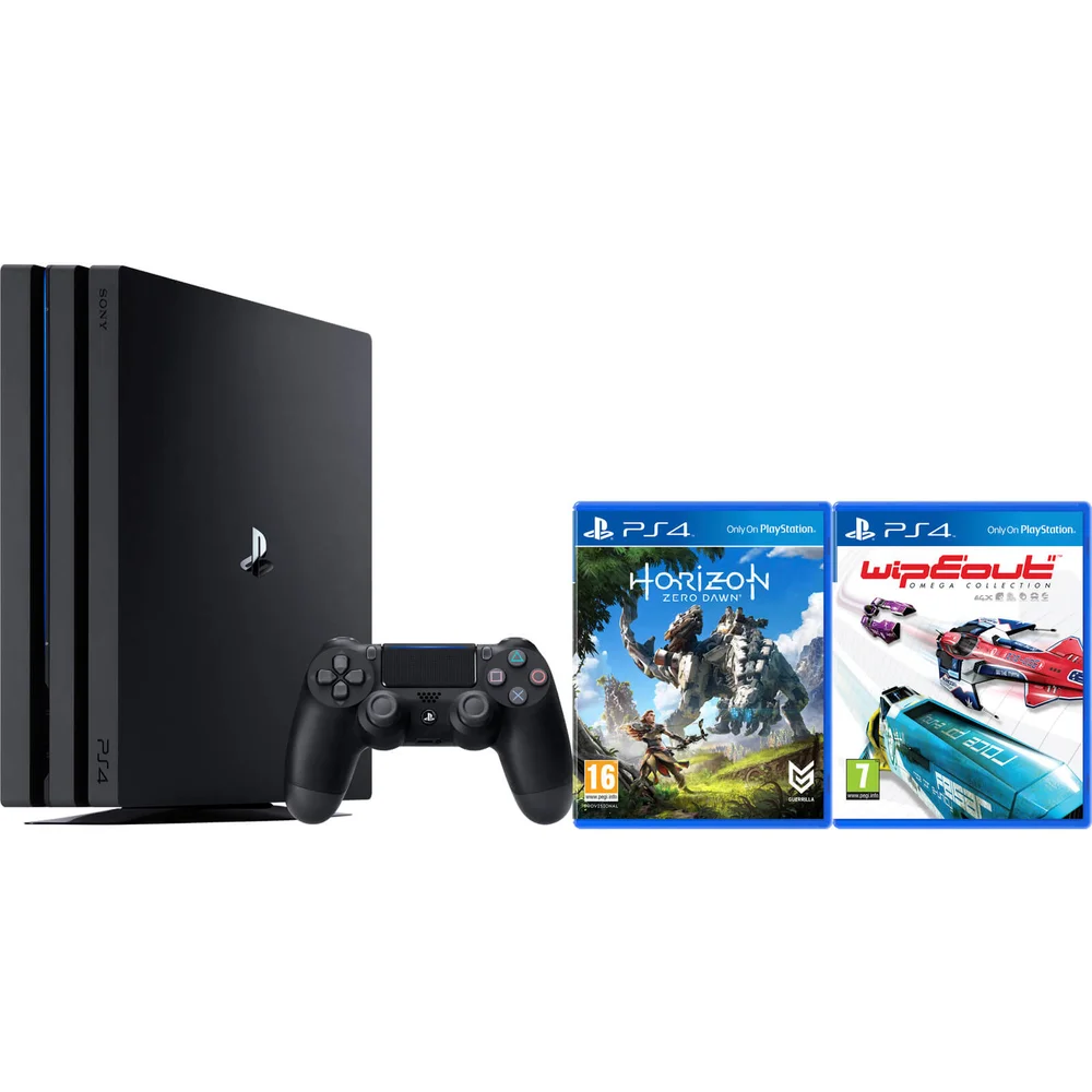 Sony PlayStation 4 Pro 1TB Console - Includes Horizon Zero Dawn & WipEout: Omega Collection Bild 1