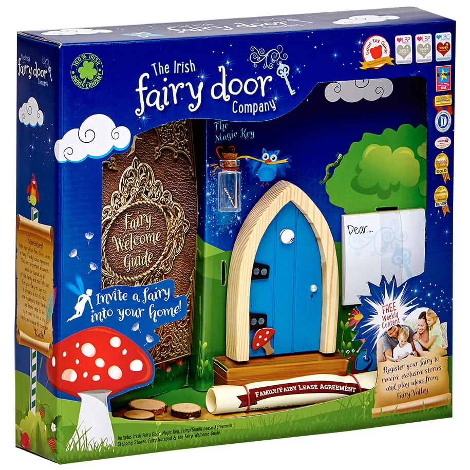 The Irish Fairy Door Company Arched Fairy Door - Blue (Slim) Bild 1