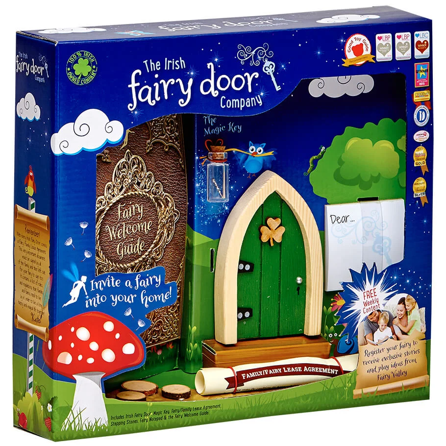 The Irish Fairy Door Company Arched Fairy Door - Green (Slim) Bild 1