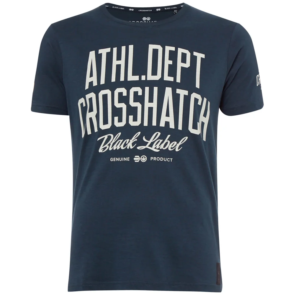 Crosshatch Men's Truman T-Shirt - Mood Indigo Marl - S - Marineblau Bild 1