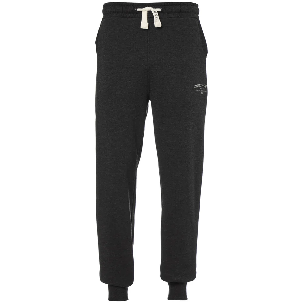 Crosshatch Men's Leeroy Sweatpants - Charcoal Marl - S - Grau Bild 1