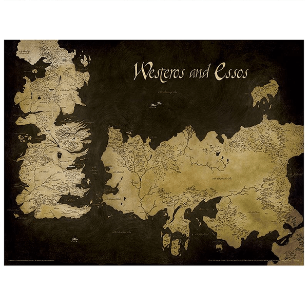 Game of Thrones Karte - Westeros und Essos Bild 1