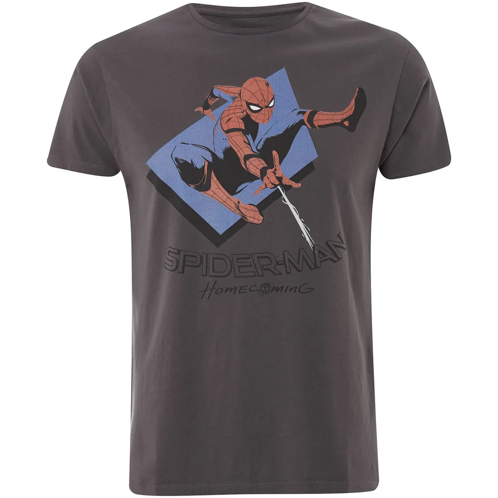 Marvel Spider-Man Spider Jump Männer T-Shirt - Charcoal - S - Grau Bild 1