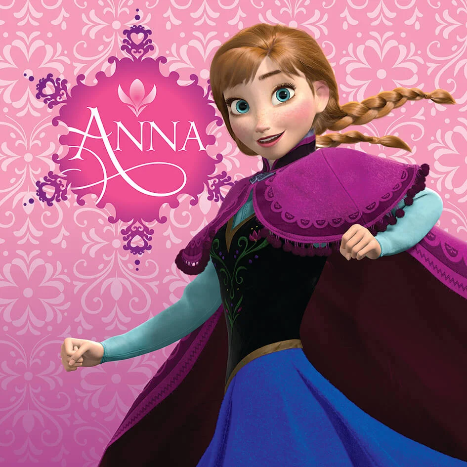 Disney Frozen Anna Pink 30 x 30cm Canvas Print Bild 1