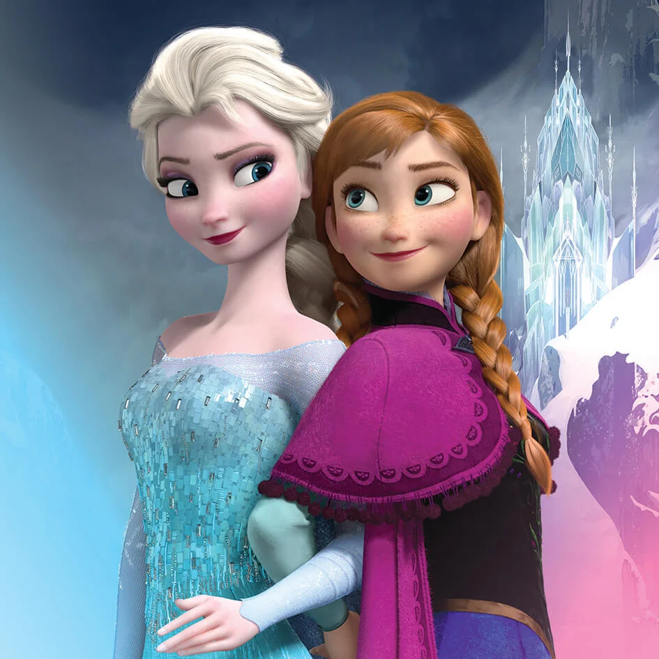 Disney Frozen Elsa and Anna 30 x 30cm Canvas Print Bild 1