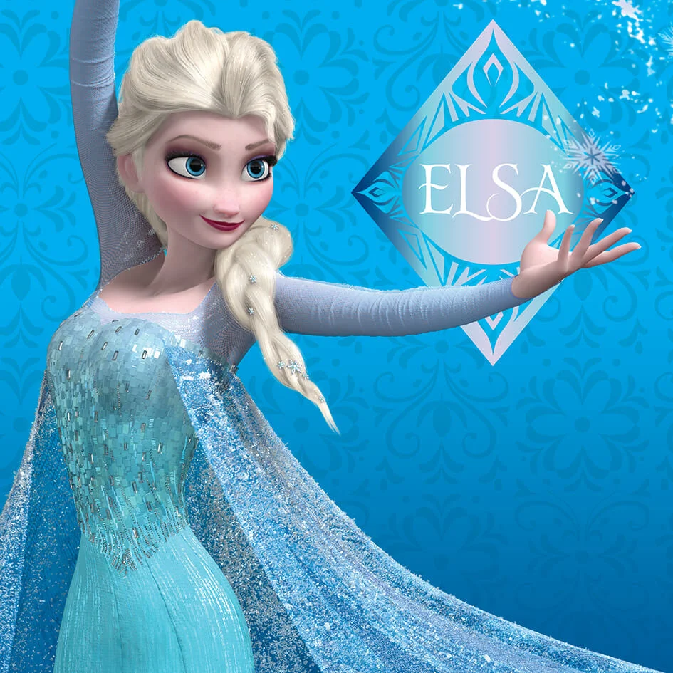 Disney Frozen Elsa Blue 30 x 30cm Canvas Print Bild 1