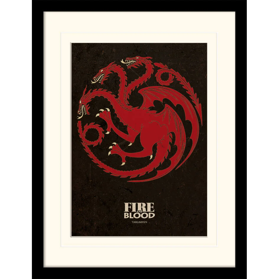 Game of Thrones Targaryen Mounted 30 x 40cm Print Bild 1