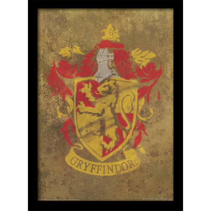 Harry Potter Gryffindor Crest Framed 30 x 40cm Print Bild 1