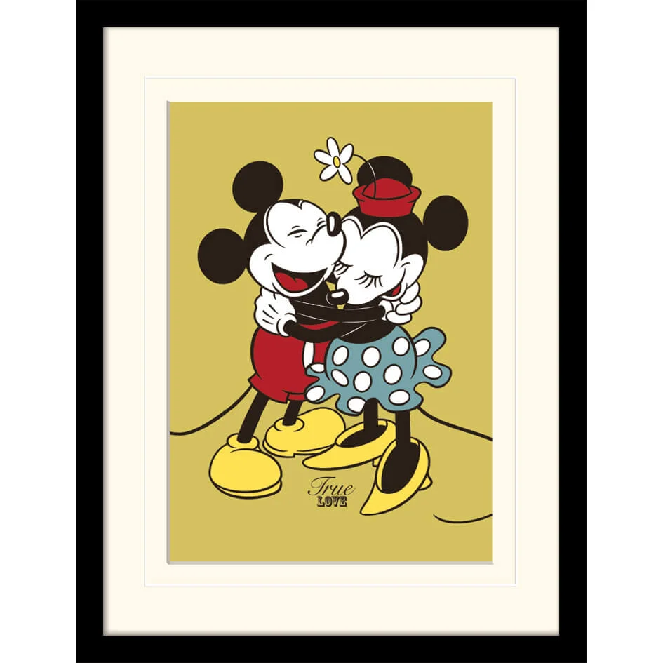 Disney Mickey and Minnie Mouse True Love Mounted 30 x 40cm Print Bild 1