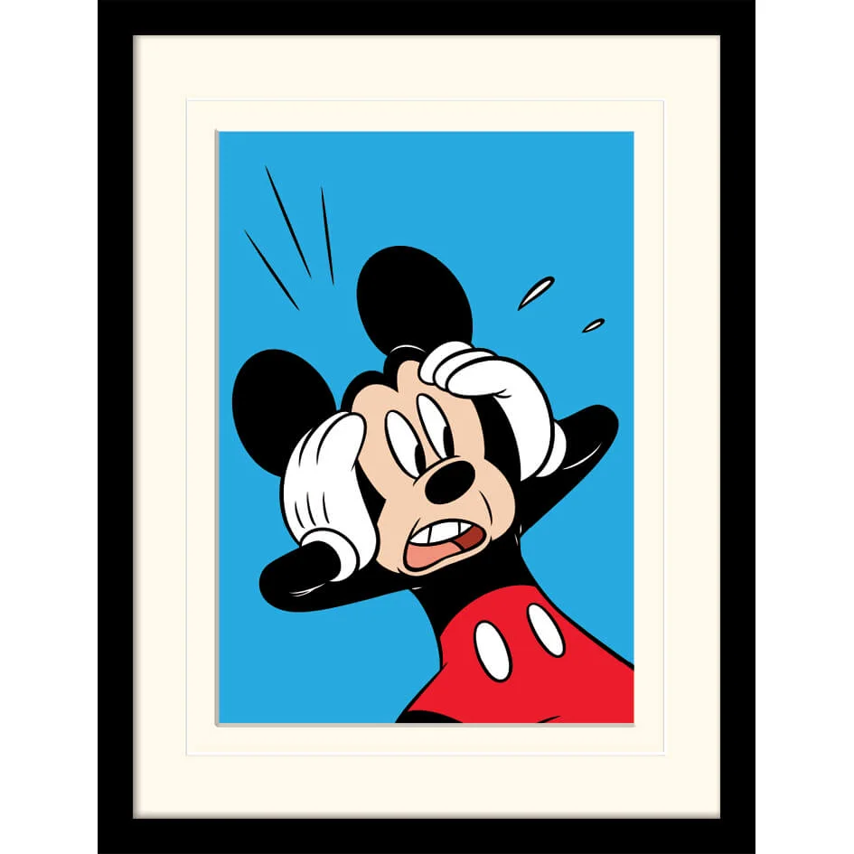 Disney Mickey Mouse Shocked Mounted 30 x 40cm Print Bild 1
