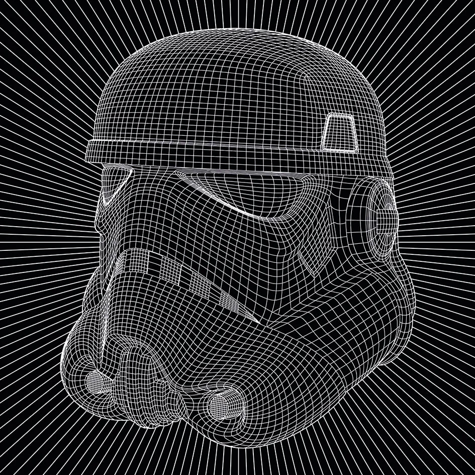Star Wars Stormtrooper Wire 40 x 40cm Canvas Print Bild 1