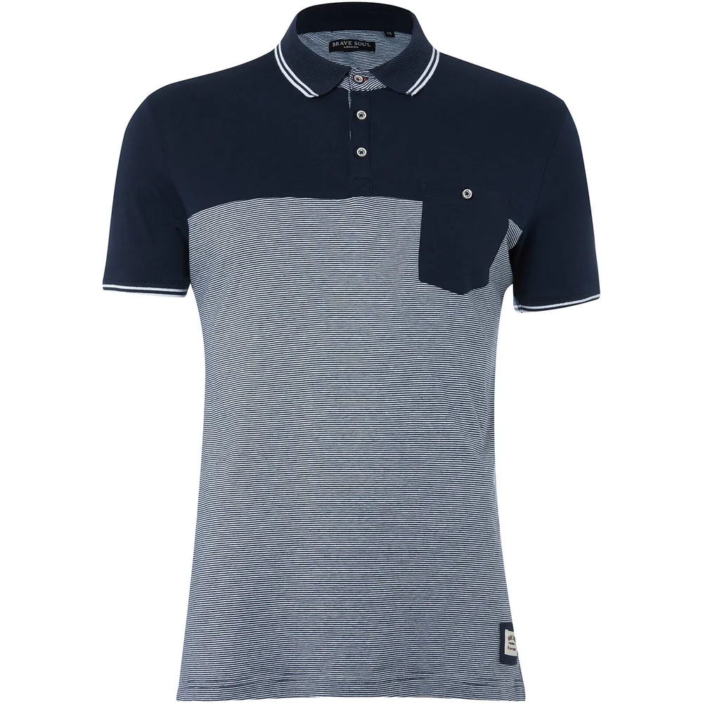 Brave Soul Men's Othello Polo Shirt - China Blue - S - Blau Bild 1